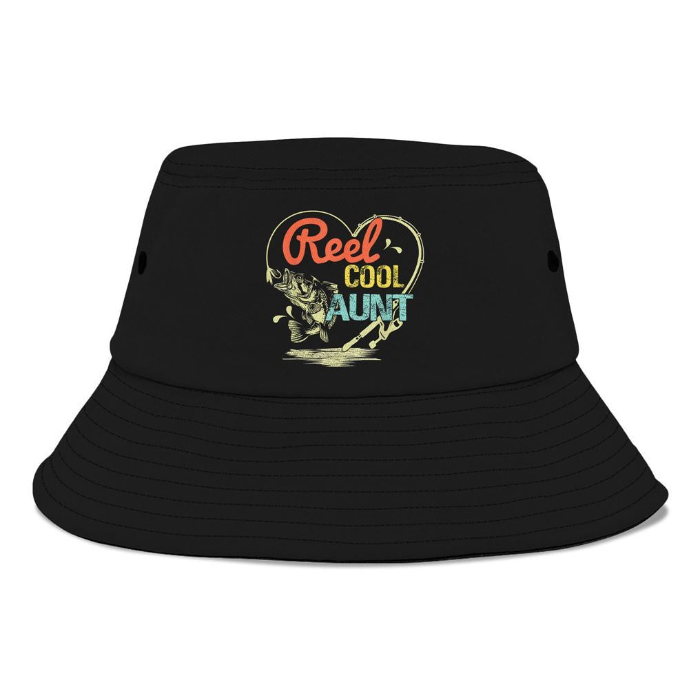 Reel Cool Aunt Fishing For Womens Bucket Hat, Mother's Day Bucker Hat, Mother's Day Gift, Women's Sun Hats