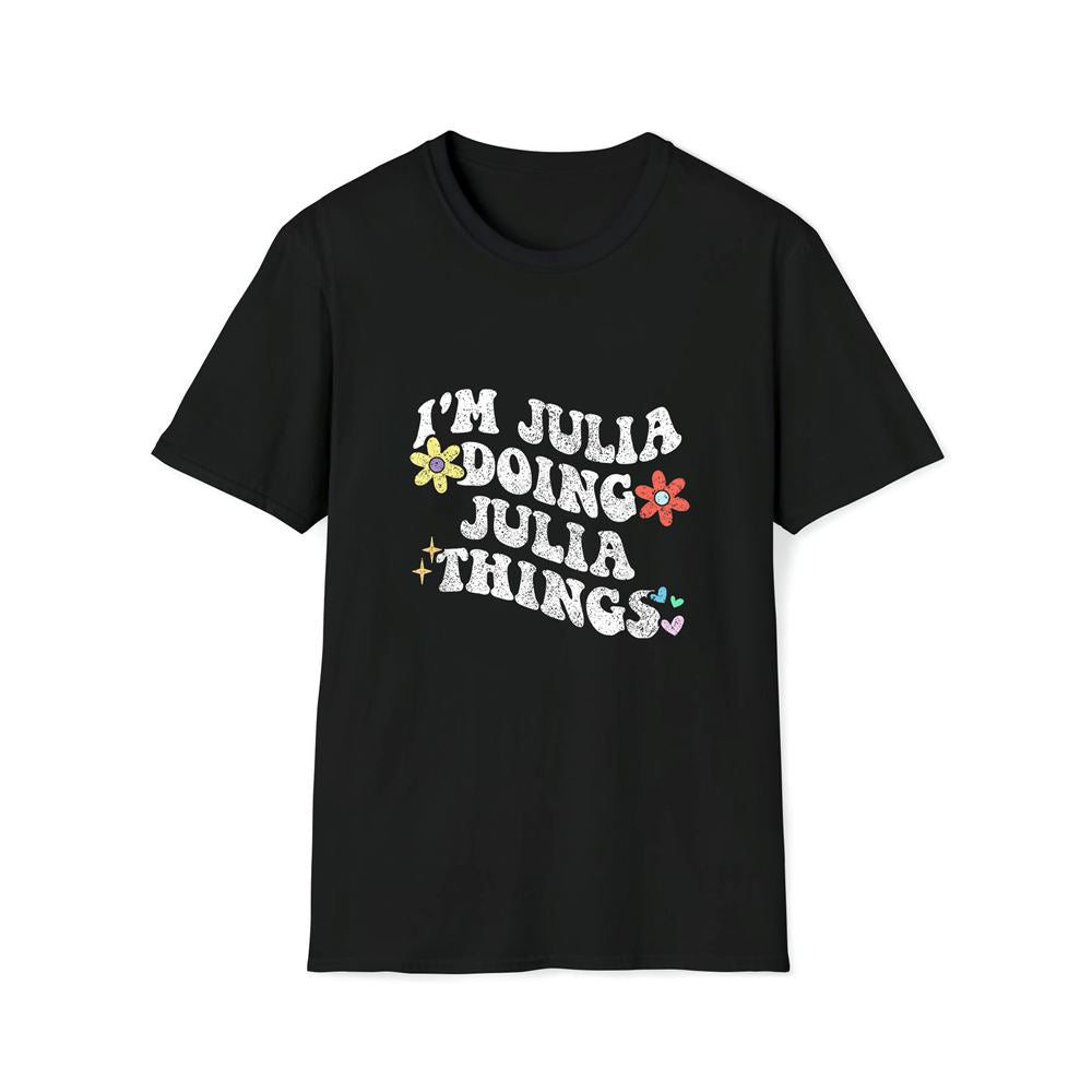 Retro Groovy Im Julia Doing Julia Things Funny Mother's Day Premium T Shirt, Mother's Day Premium T Shirt, Mother's Day Gift, Mom Shirt