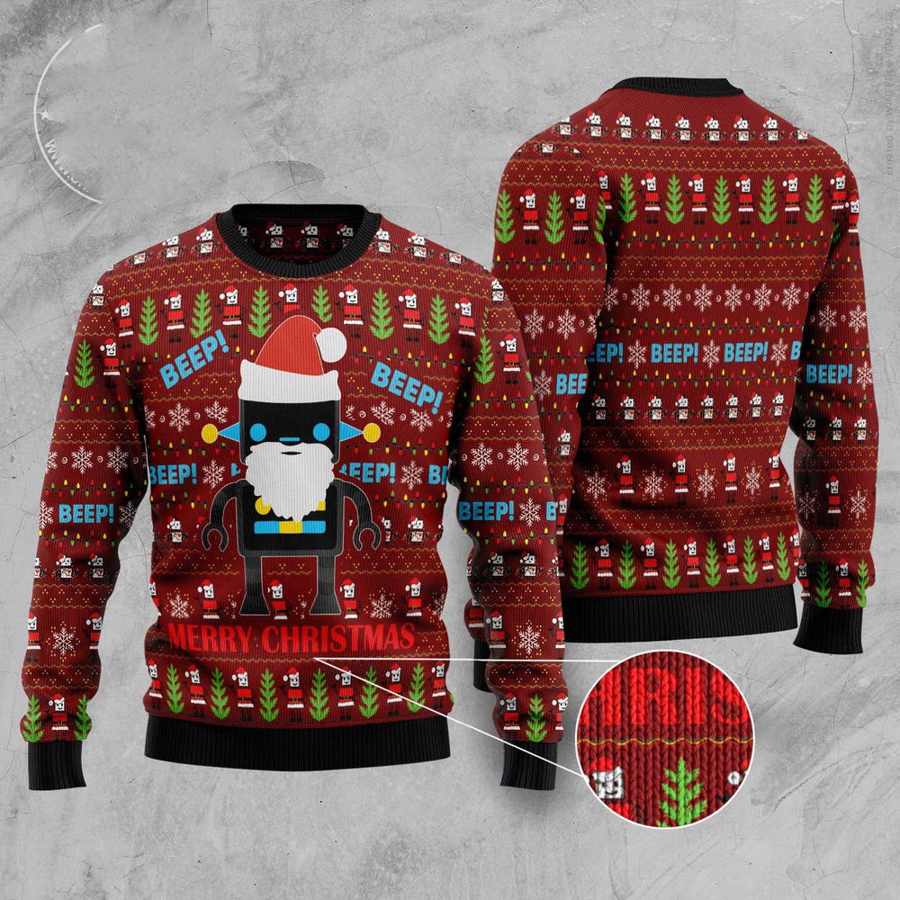 Robot Santa Ugly Christmas Sweater, Funny Xmas Sweater, Sweater Xmas