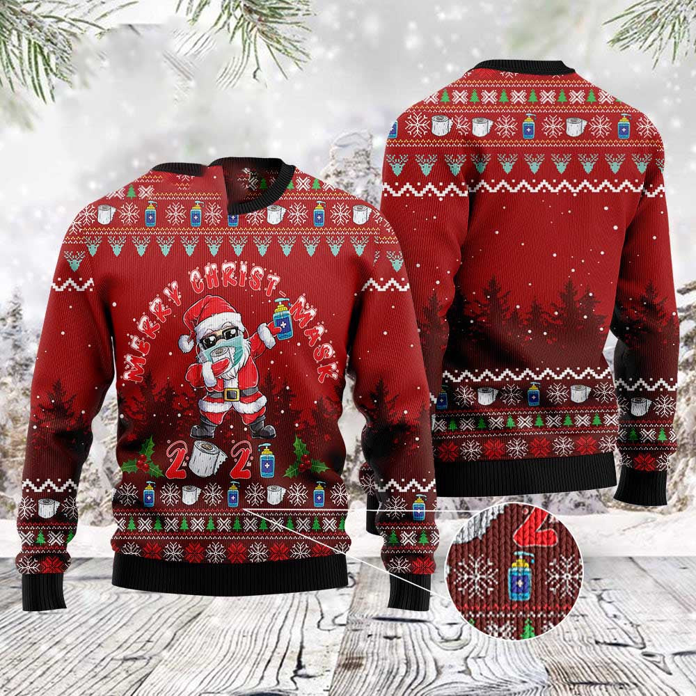 Santa Christmas Santa Dabbing Ugly Christmas Sweater, Funny Xmas Sweater, Sweater Xmas