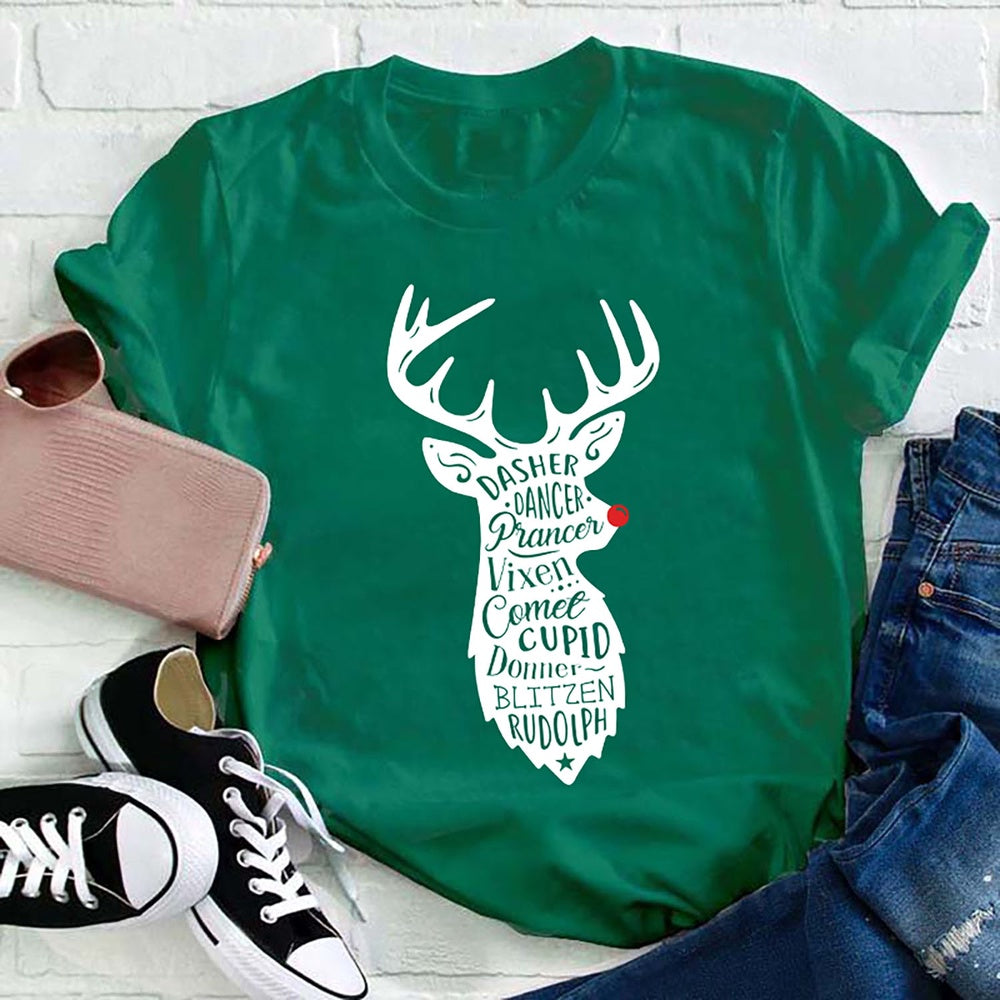 Santa's Red Nose Reindeers T Shirt, Merry T Shirt, Unisex Christmas Shirts