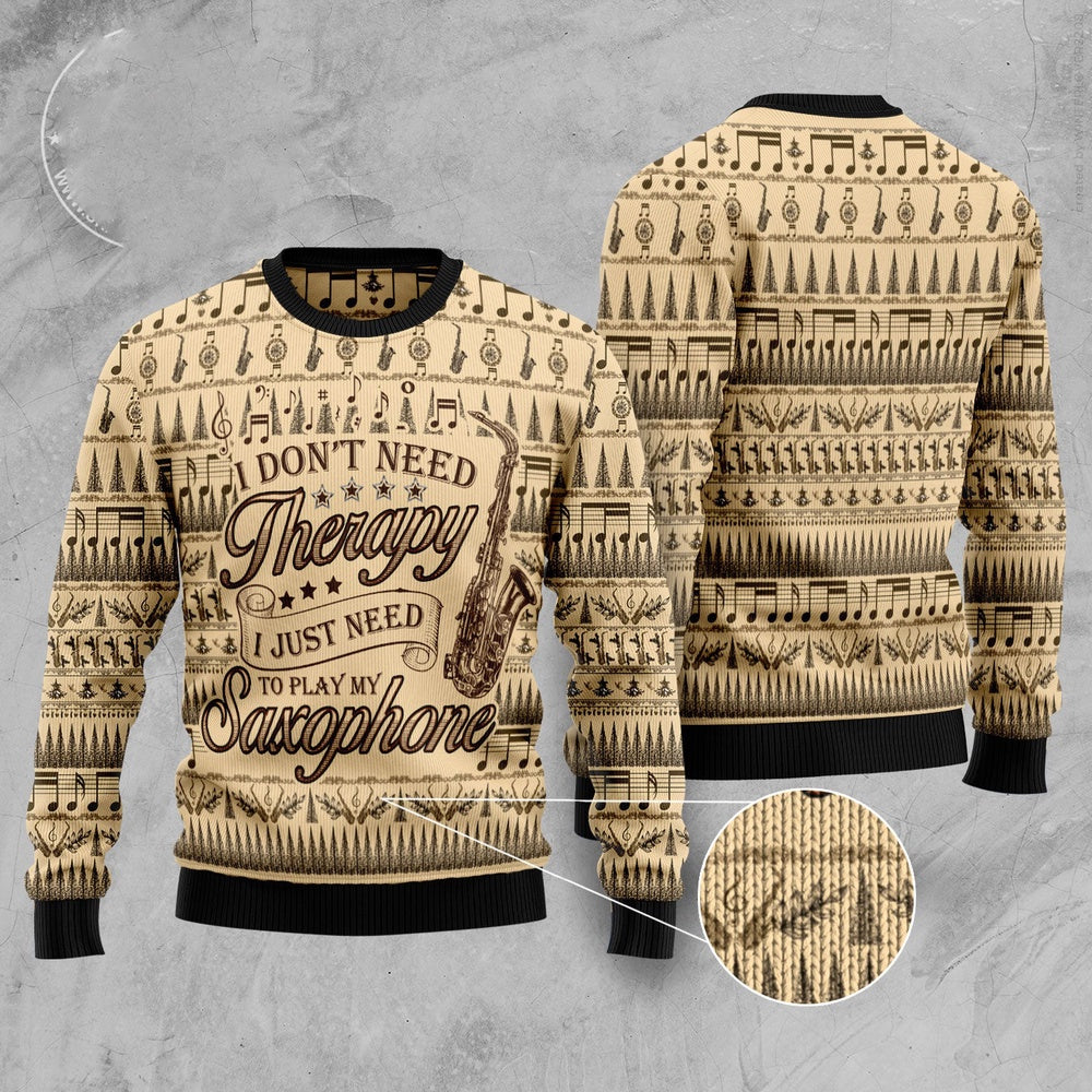 Saxophone Lover Ugly Christmas Sweater, Funny Xmas Sweater, Sweater Xmas