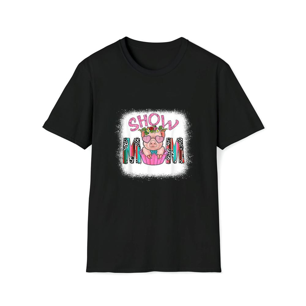 Show Mom Pig Print Leopard For Mother's Day Pig Lovers Premium T Shirt, Mother's Day Premium T Shirt, Mother's Day Gift, Mom Shirt