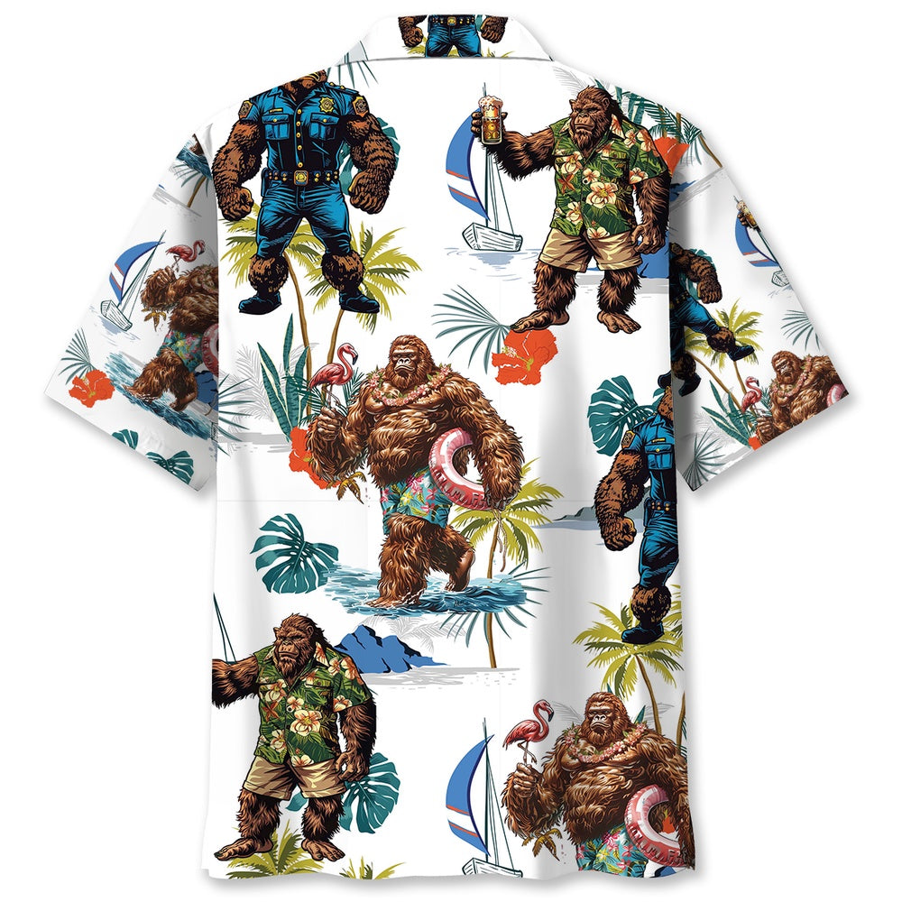 Summer Bigfoot Hawaiian Shirt, Funny Hawaiian Shirt, Cool Hawaiian Shirts, Best Hawaiian Shirts