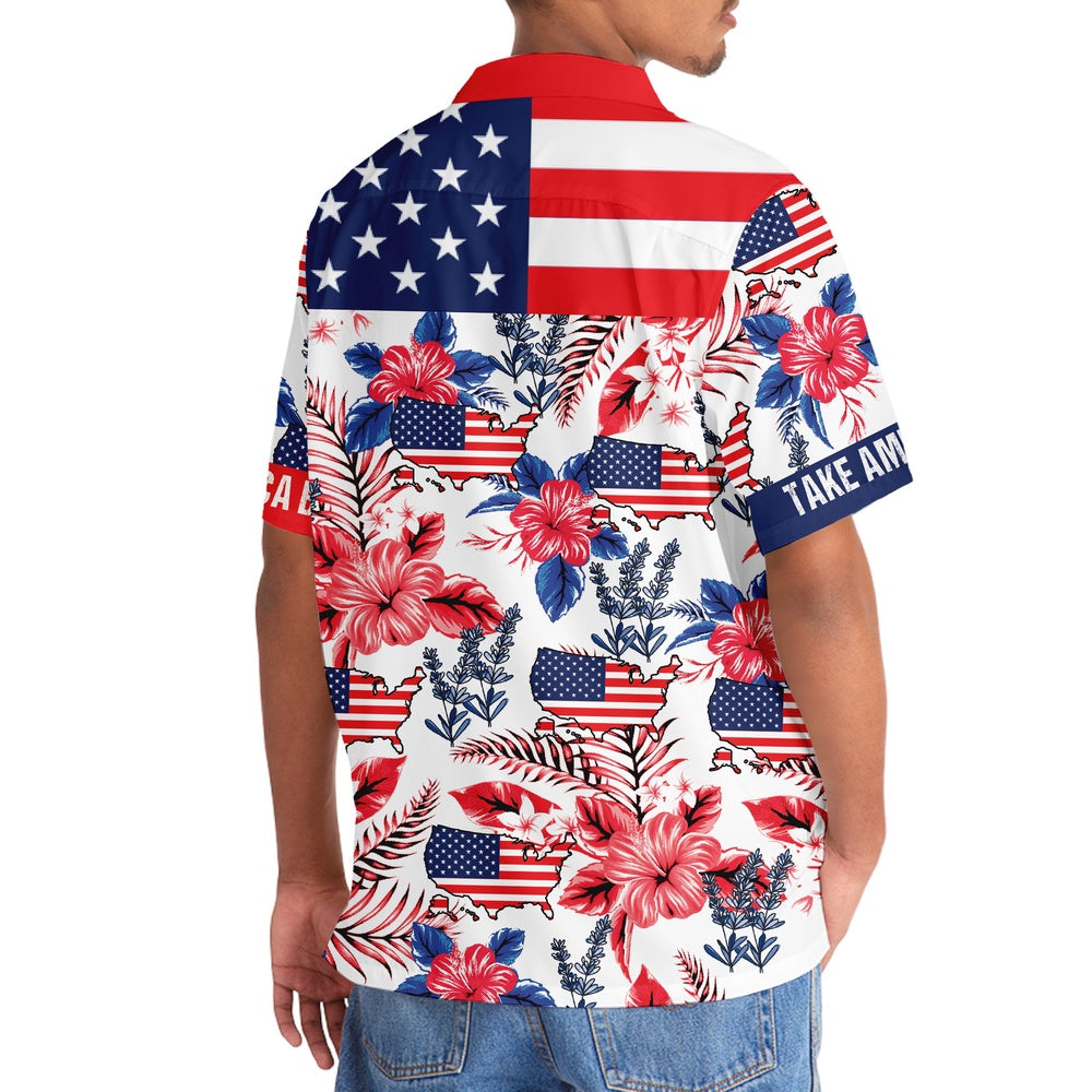 Take America Back Hawaiian Shirt, Funny Hawaiian Shirt, Usa Hawaiian Shirt, Vintage Hawaiian Shirts