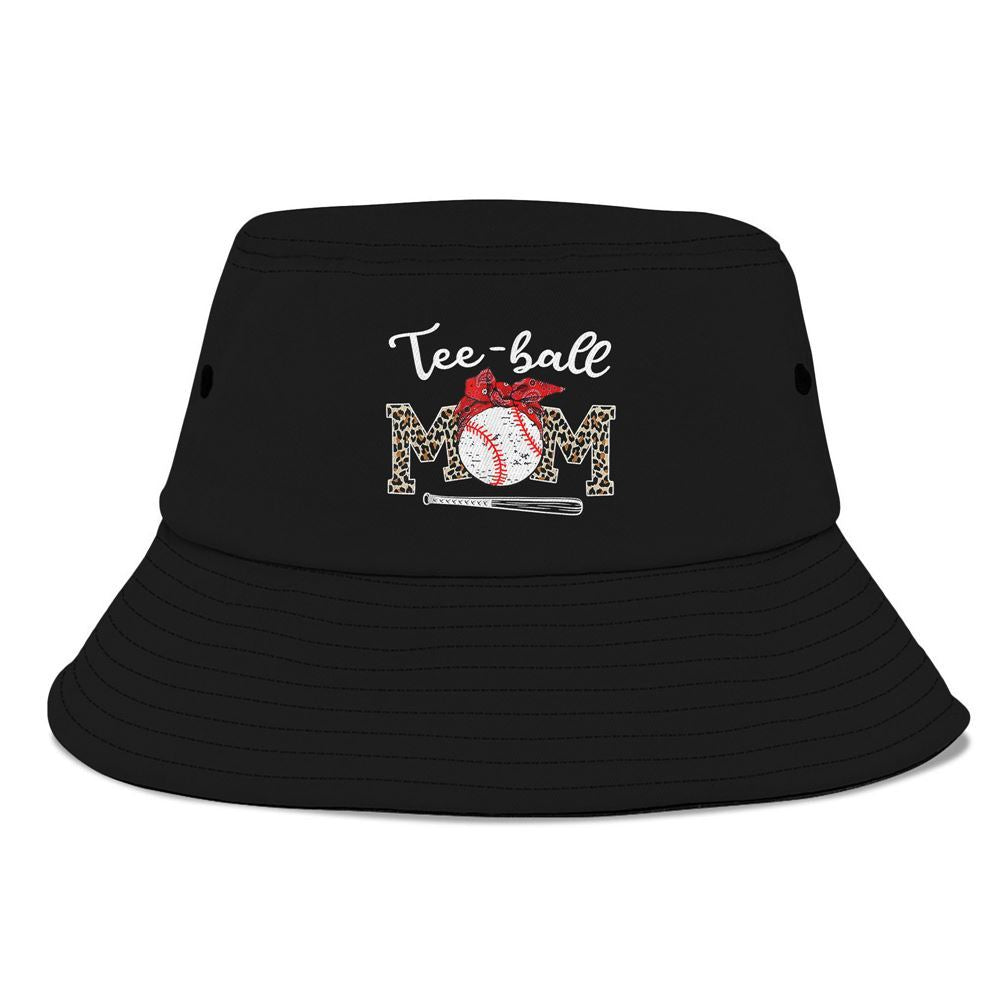 Teeball Mom Leopard Funny Teeball Mom Bucket Hat, Mother's Day Bucker Hat, Mother's Day Gift, Women's Sun Hats