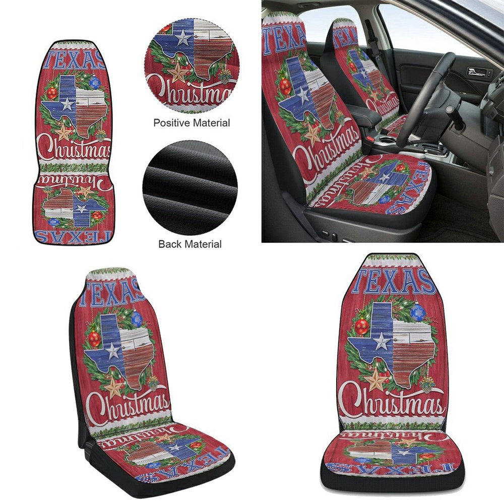 Texas Christmas Merry Christmas Cars Seat Cover, Christmas Car Seat Covers, Car Decor Gift