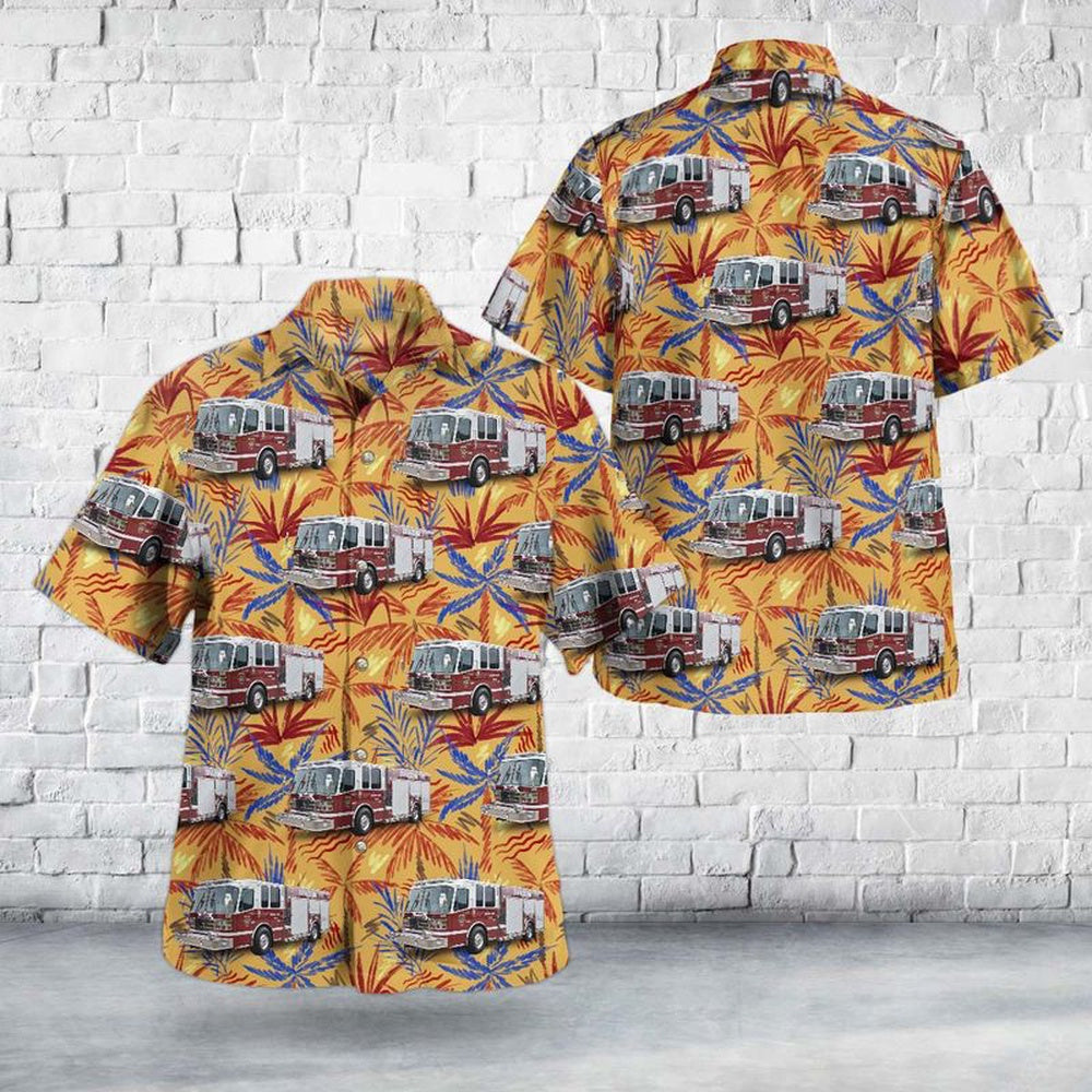 Texas Hawaiian Shirt, Brazoria, Texas, Brazoria Volunteer Fire Department Hawaiian Shirt, Hawaiian Firefighter Shirts