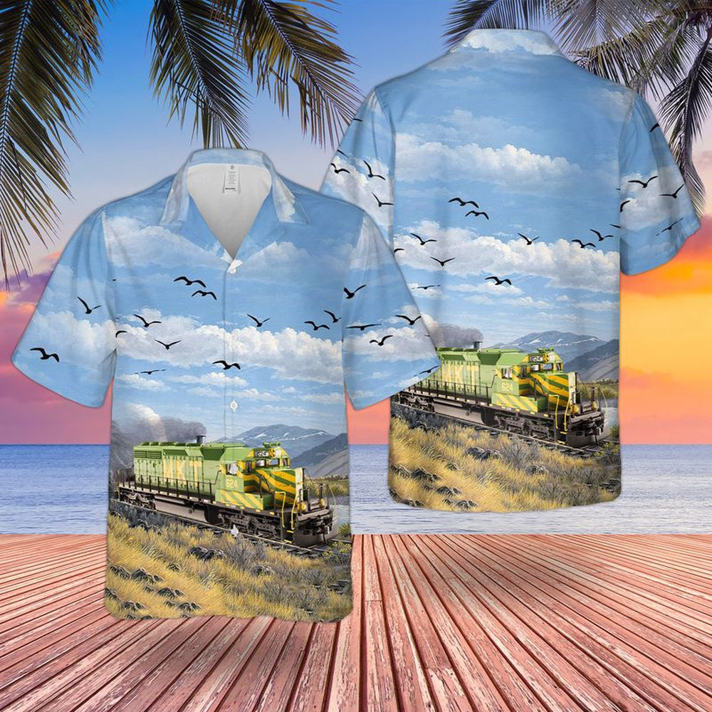 Texas Hawaiian Shirt, Missouri Kansas Texas Railroad MKT 624 EMD SD40-2 Hawaiian Shirt