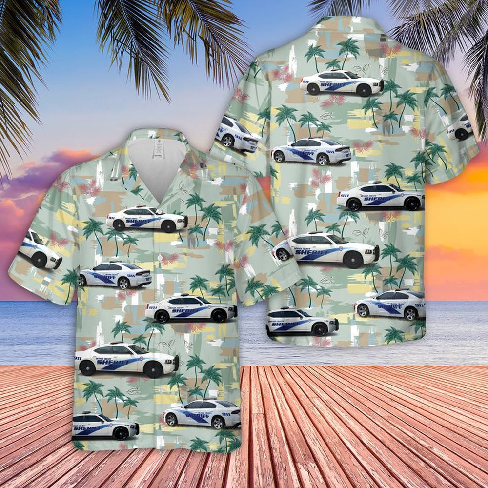 Texas Hawaiian Shirt, Orange County Texas Sheriff Hawaiian Shirt, Police Hawaiian Shirt