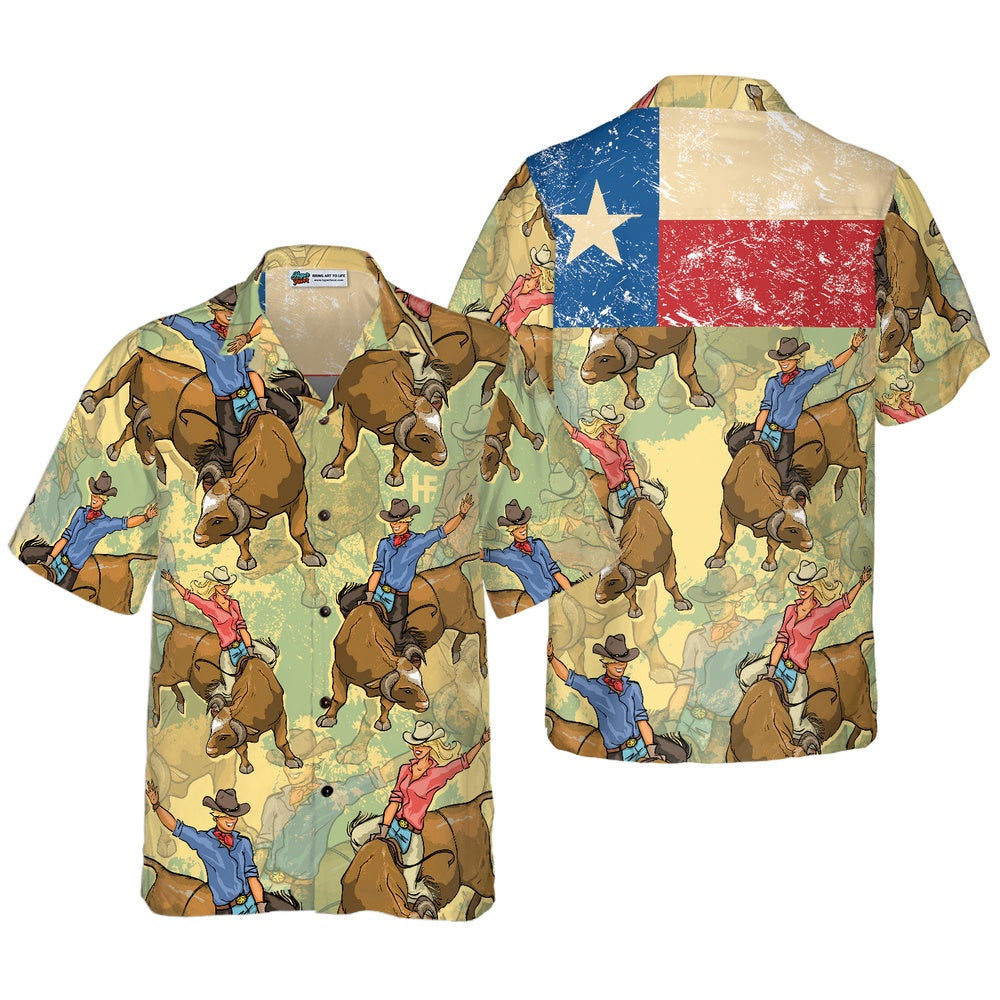 Texas Hawaiian Shirt, Rodeo Texas Flag Hawaiian Shirt, Stylish Texas Shirt, Summer Beach Shirt