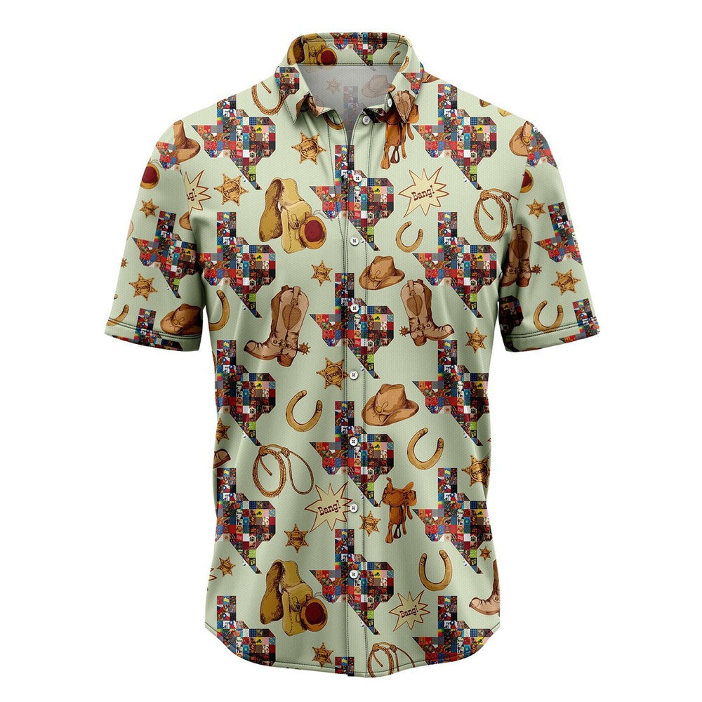 Texas Hawaiian Shirt, Texas Cowboy Hawaiian Shirt, Summer Beach Shirt