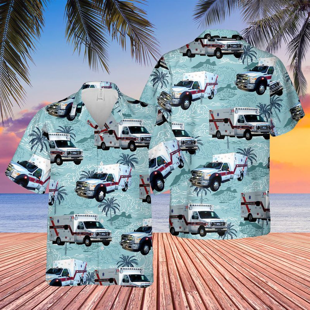 Texas Hawaiian Shirt, Texas Cypress Creek EMS Hawaiian Shirt, EMS Hawaiian Shirt