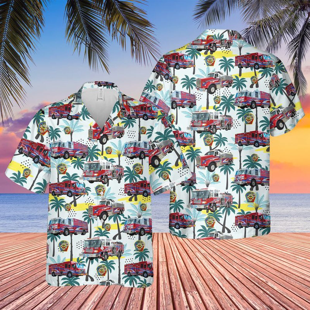 Texas Hawaiian Shirt, Texas Cypress Creek Fire Department Hawaiian Shirt, Hawaiian Firefighter Shirts