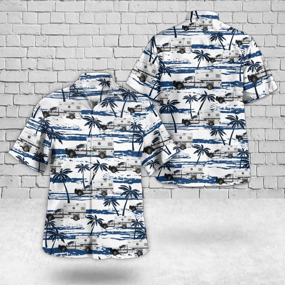 Texas Hawaiian Shirt, Texas, Gonzales County ESD 1 EMS Hawaiian Shirt, Military Hawaiian Shirt