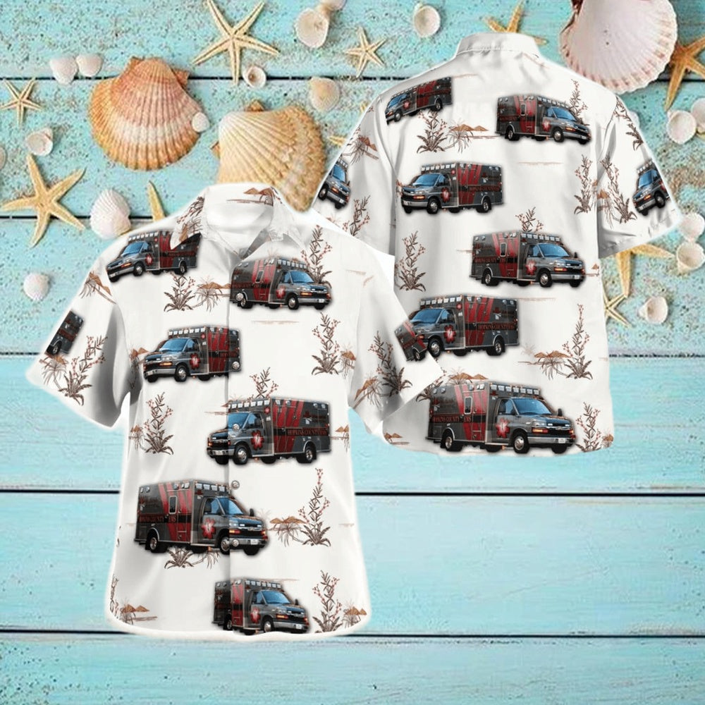 Texas Hawaiian Shirt, Texas Hopkins County EMS Hawaiian Shirt Best Style Women, EMS Hawaiian Shirt