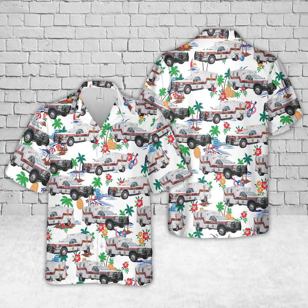 Texas Hawaiian Shirt, Texas Robertson County EMS Hawaiian Shirt, EMS Hawaiian Shirt