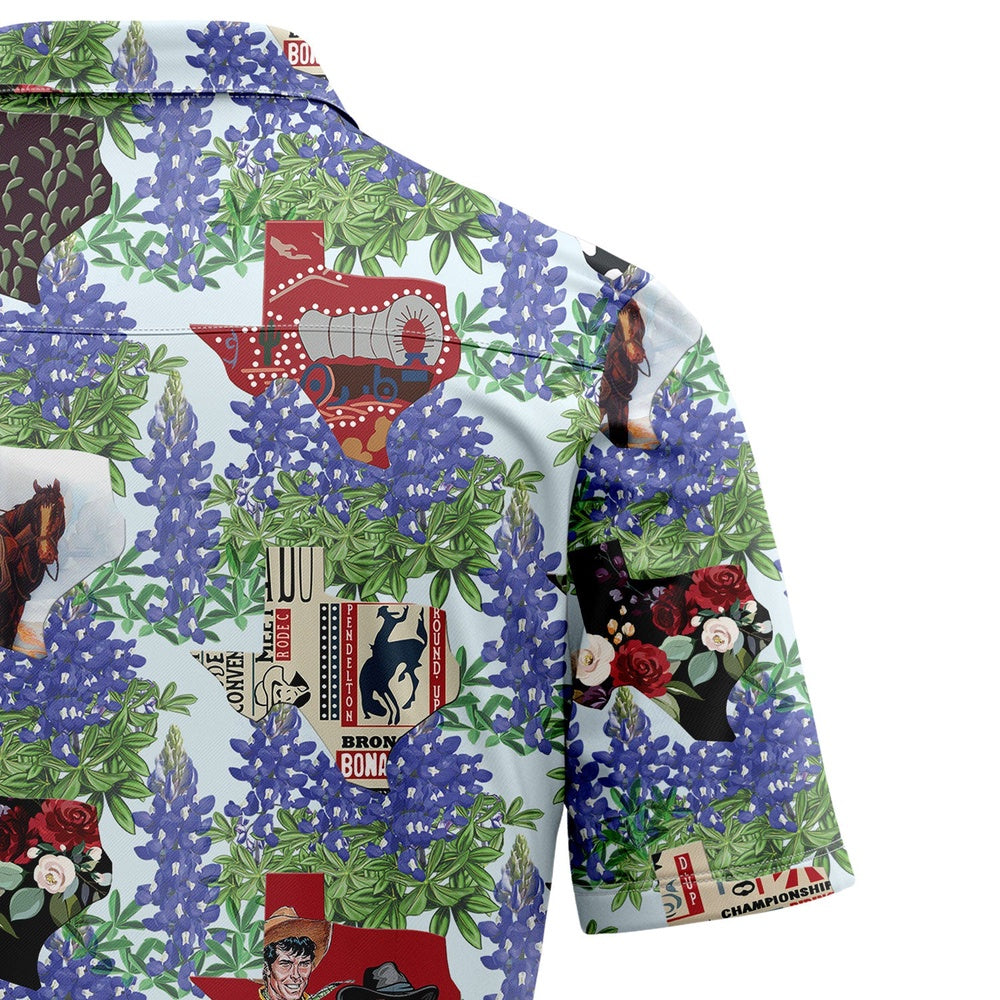 Texas Hawaiian Shirt, Texas Things Bluebonnet Hawaiian Shirt, Summer Beach Shirt