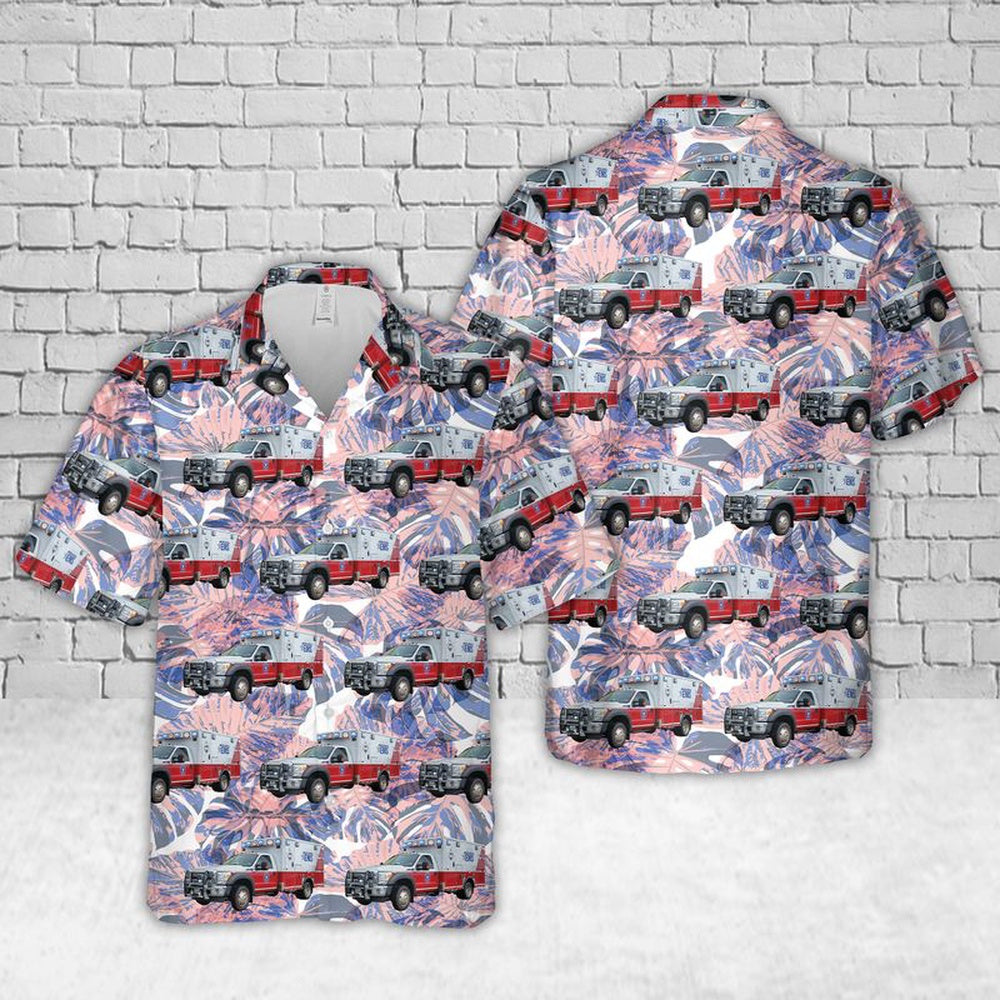 Texas Hawaiian Shirt, Texas Williamson County EMS Hawaiian Shirt, EMS Hawaiian Shirt