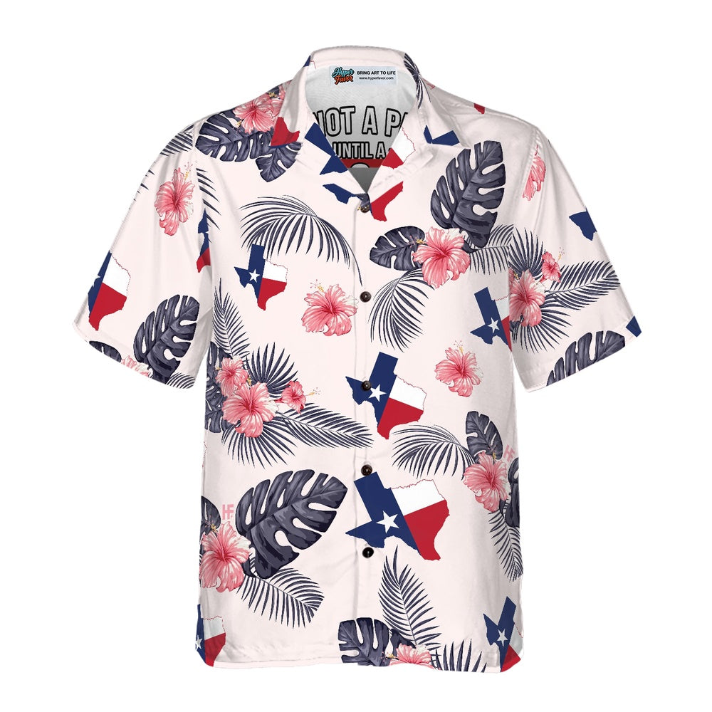 Texas Hawaiian Shirt, Tropical Texas Hawaiian Shirt, Summer Beach Shirt