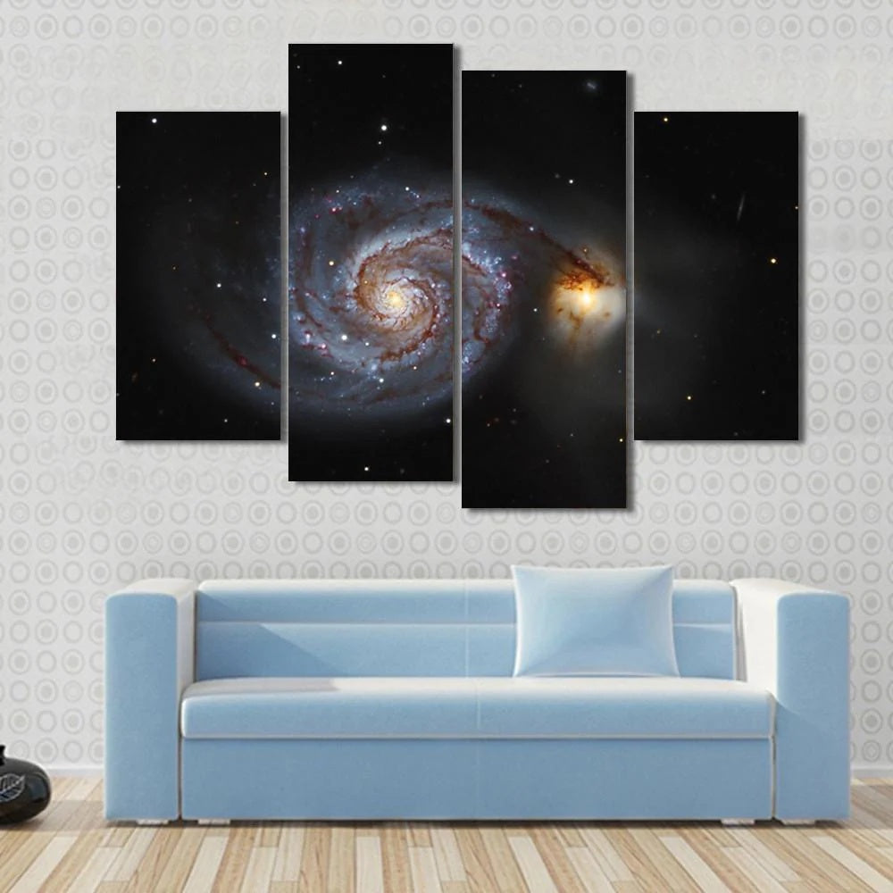 The Whirlpool Galaxy Canvas Wall Art Decor