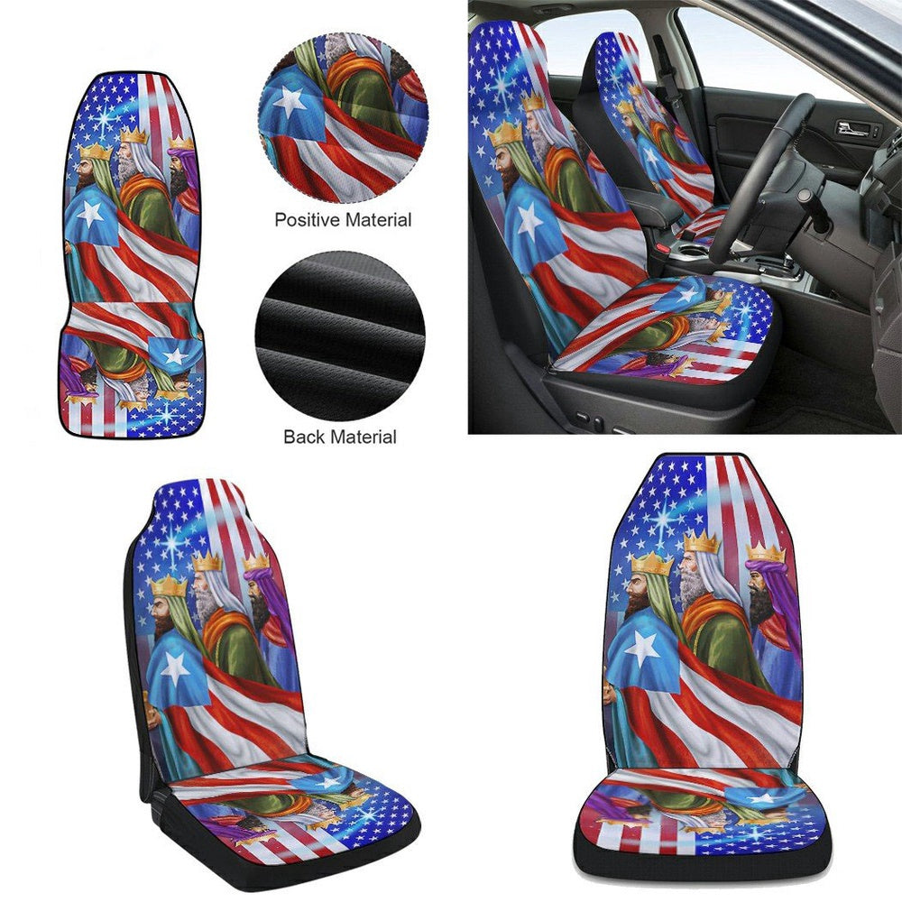 Three Kings Three Wise Men Nativity Of Jesus Puerto Rico US Christmas Cars Seat Cover, Christmas Car Seat Covers, Car Decor Gift