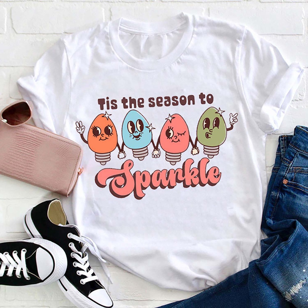 Tis The Season To Be Sparkle T Shirt, Merry T Shirt, Unisex Christmas Shirts