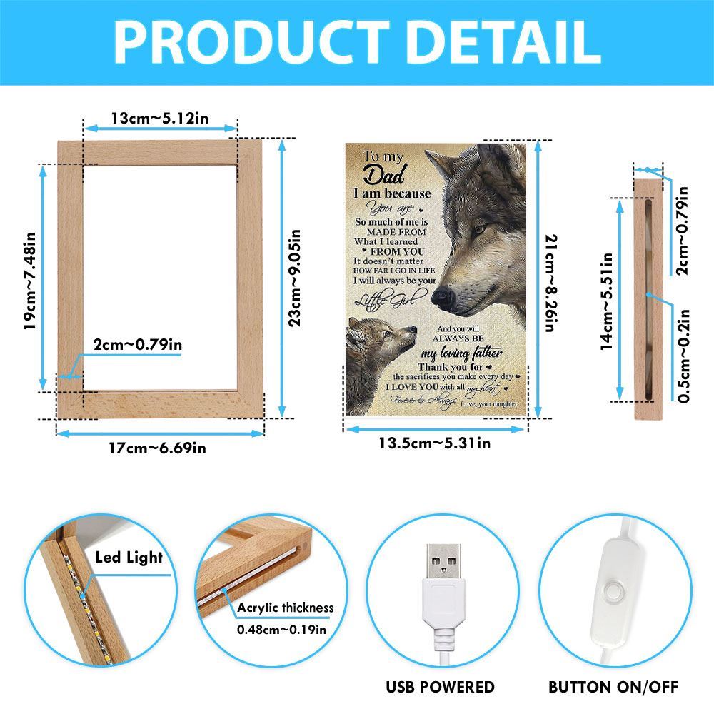 To My Dad Frame Lamps, Mother's Day Night Light, Best Mom Ever, Gift For Mom