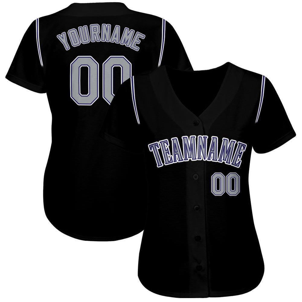 USA Baseball Jersey, Custom Black Gray Purple Baseball Jersey, Team Jerseys Baseball