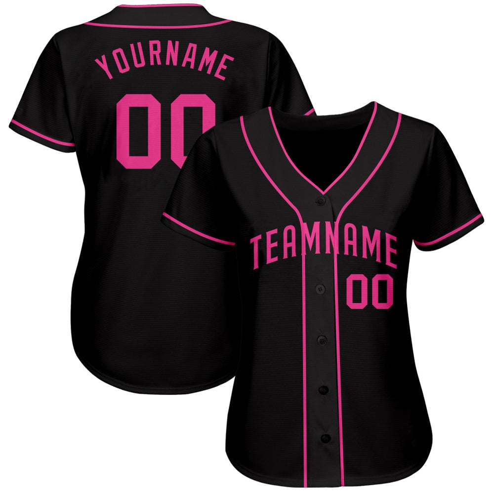 USA Baseball Jersey, Custom Black Pink Authentic Baseball Jersey, Team Jerseys Baseball