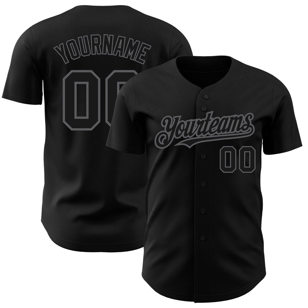 USA Baseball Jersey, Custom Black Steel Gray Authentic Baseball Jersey, Team Jerseys Baseball