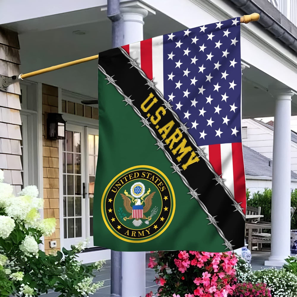 US Army Veteran Flag, Gift For Veterans Day, US Army Garden Flag, Army Retired Flag