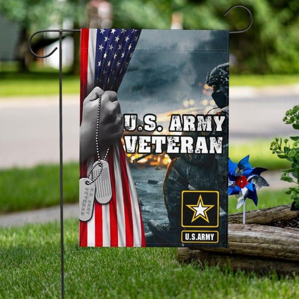 US Army Veteran Flag, Proud of Veterans Army Flag, US Army Garden Flag, Army Retired Flag