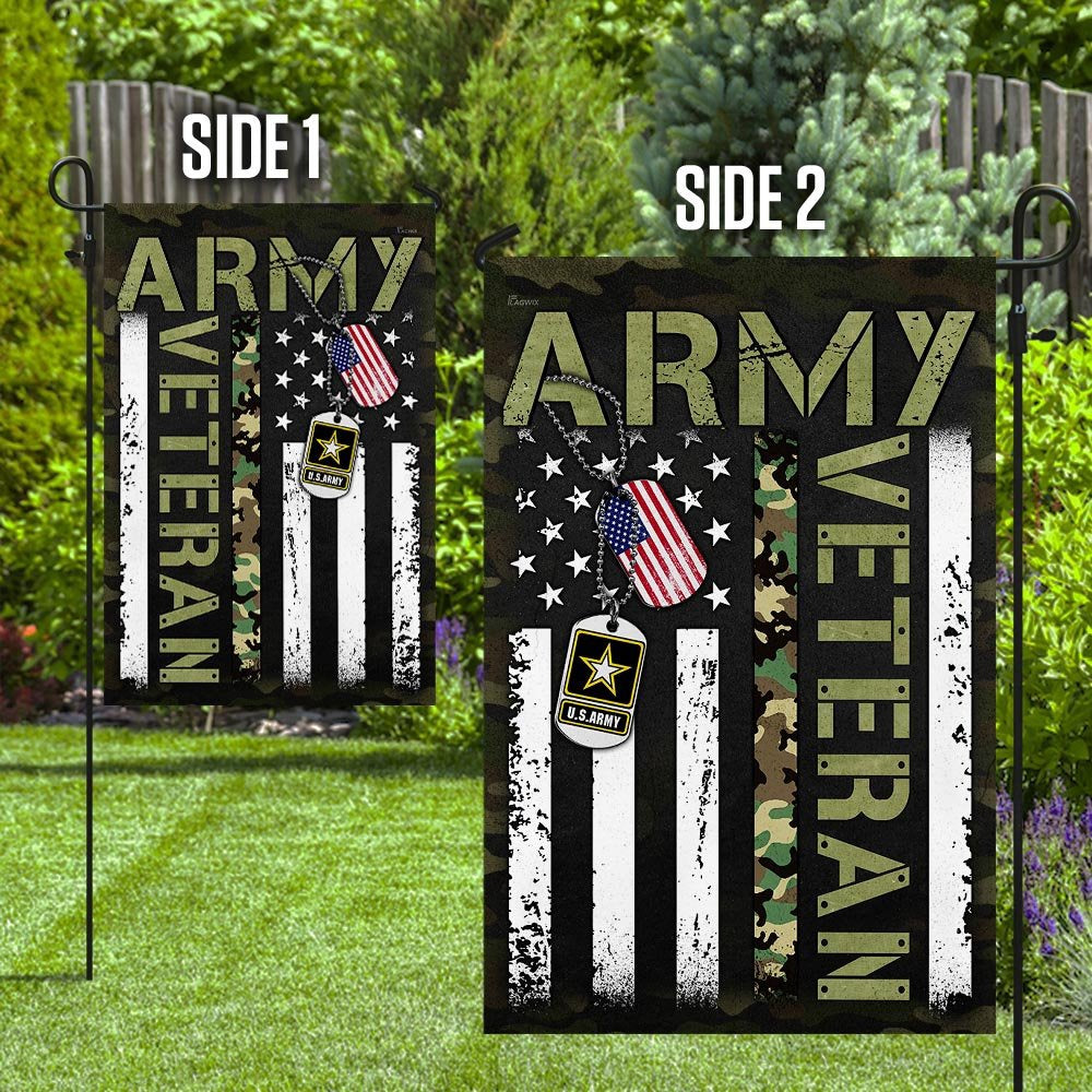 US Army Veteran Flag, United States Army Veteran Flag, US Army Garden Flag, Army Retired Flag