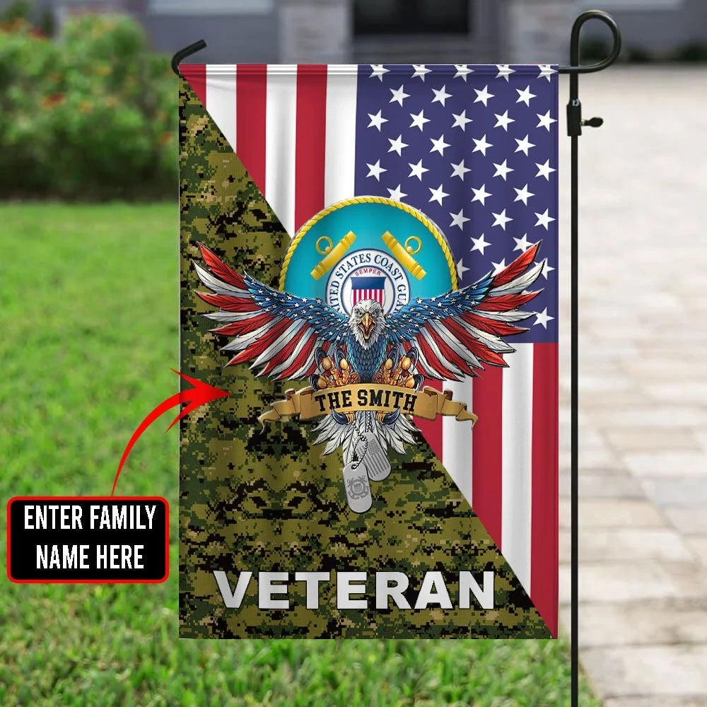 US Coast Guard Flag, Uscg Coast Guard 1 Veteran Flag, Coastal American Flag, Veteran Day Gift
