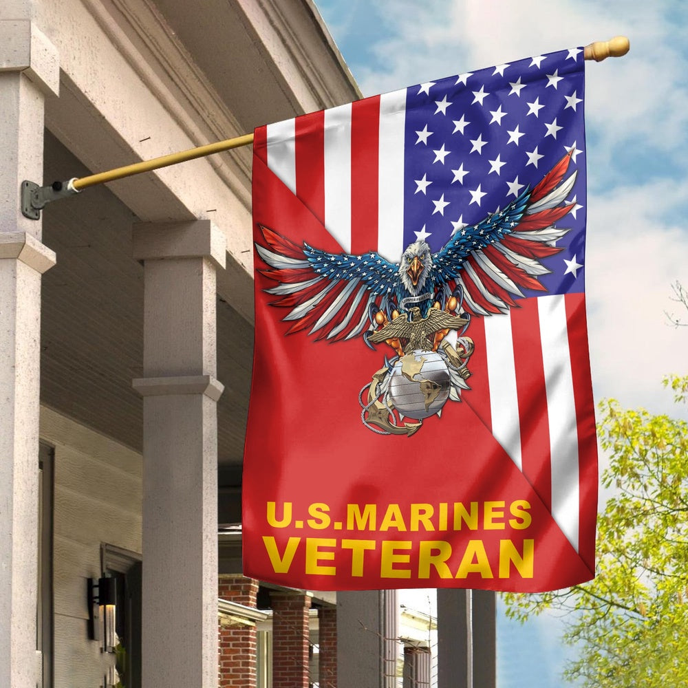 US Marine Corps Flag, USMC Garden Flag, Gift For Marine Veteran, US Marine Garden Flag, Veteran Garden Flags
