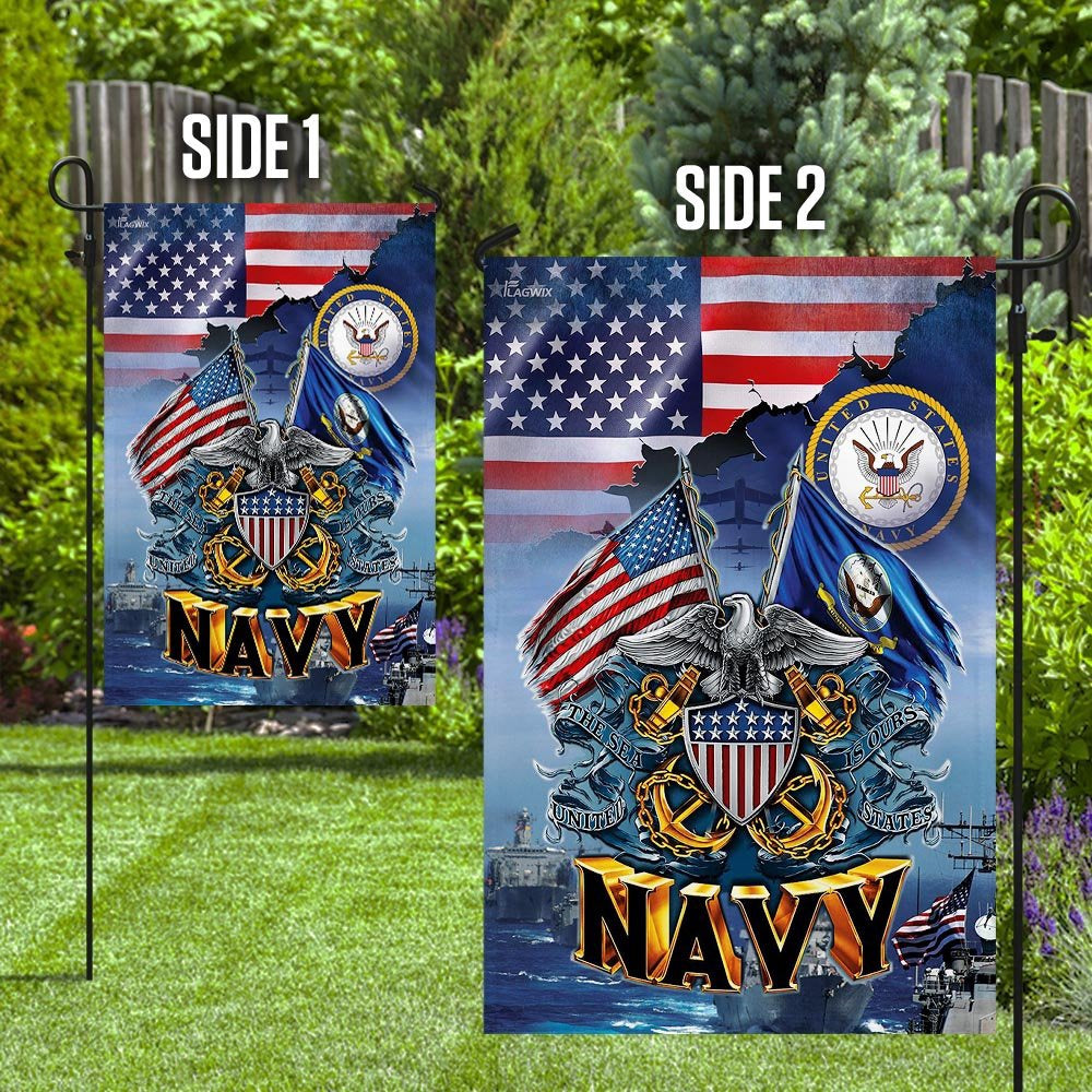 US Navy Veteran Flag, United States Navy America Flag, US Navy Garden Flag, US Veteran Flag, Veteran Day Gift