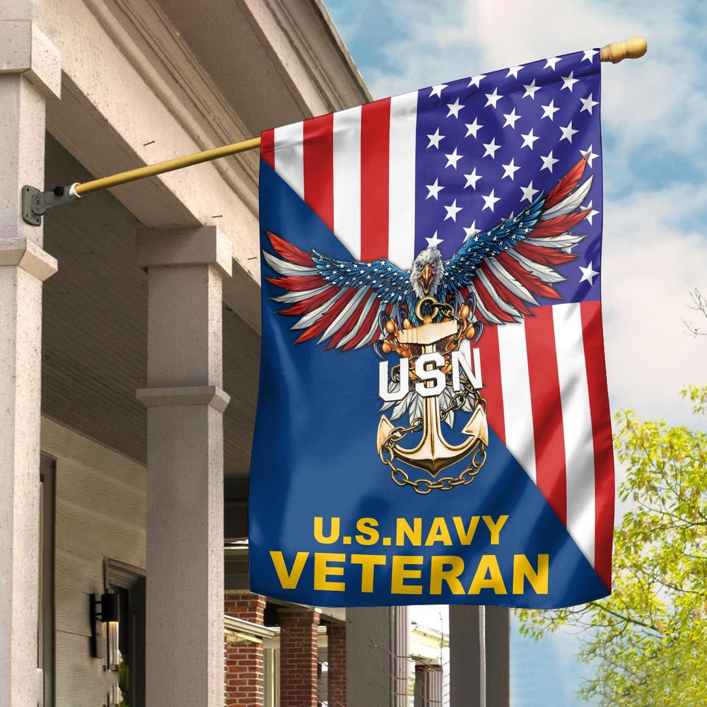 US Navy Veteran Flag, Us Navy Garden Flag, Gift For Navy Veteran, US Navy Garden Flag, US Veteran Flag, Veteran Day Gift