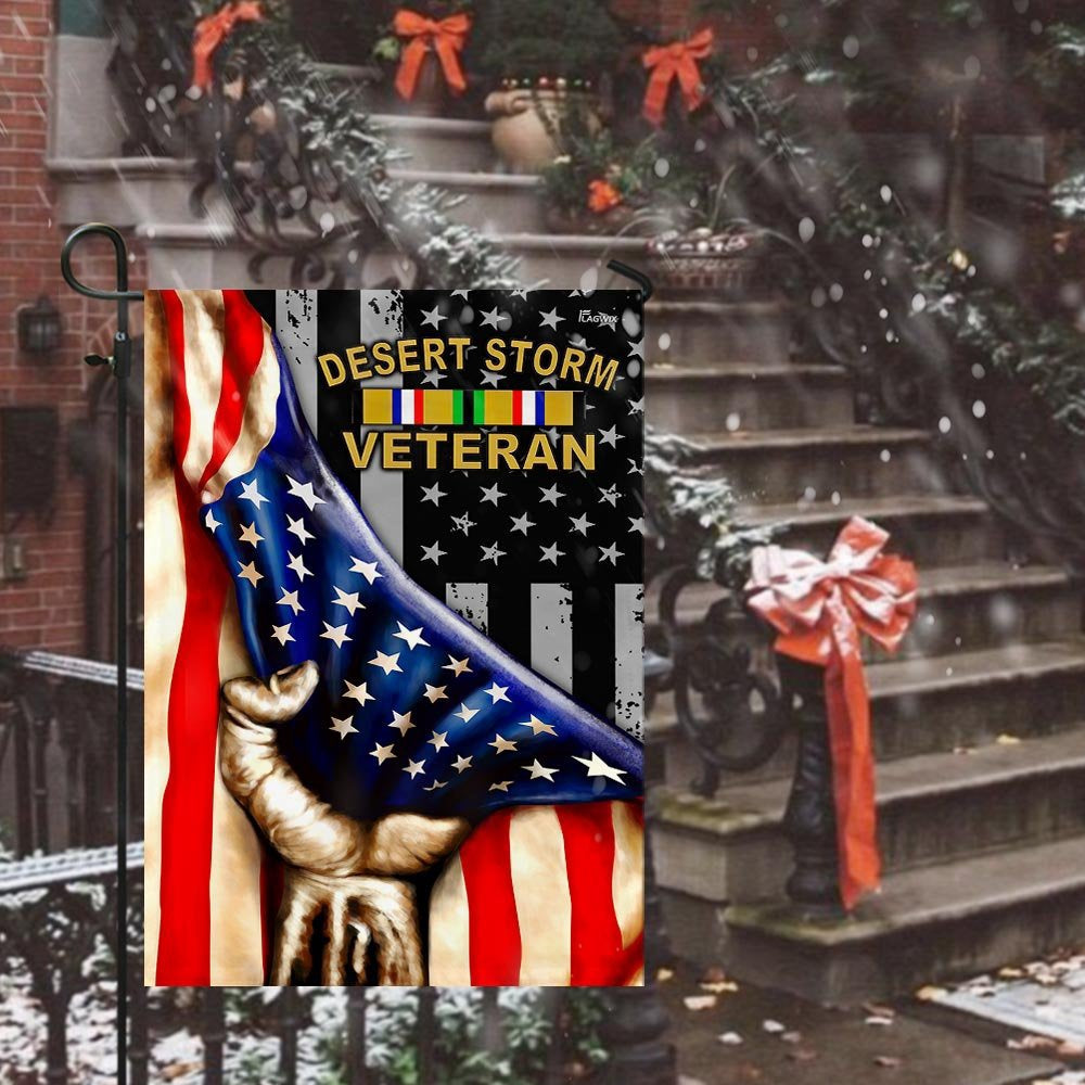 US Veteran Flag, Desert Storm Era Veteran American Flag, Veteran Garden Flags