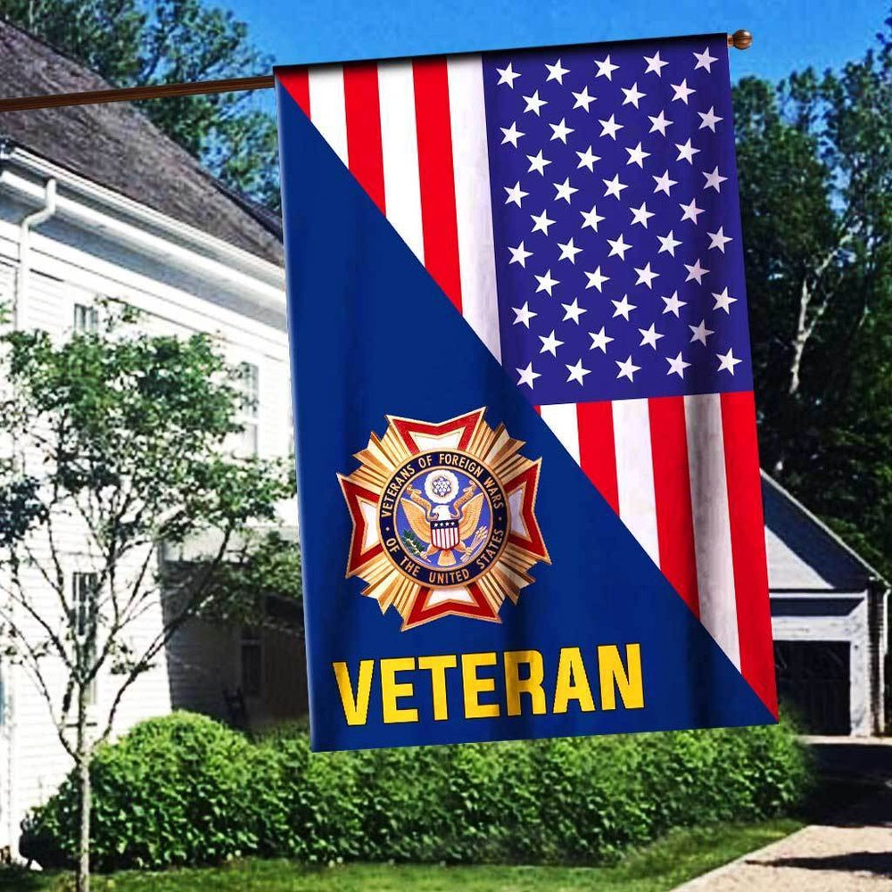 US Veteran Flag, Veterans Of Foreign Wars Garden Flag, Veteran Garden Flags