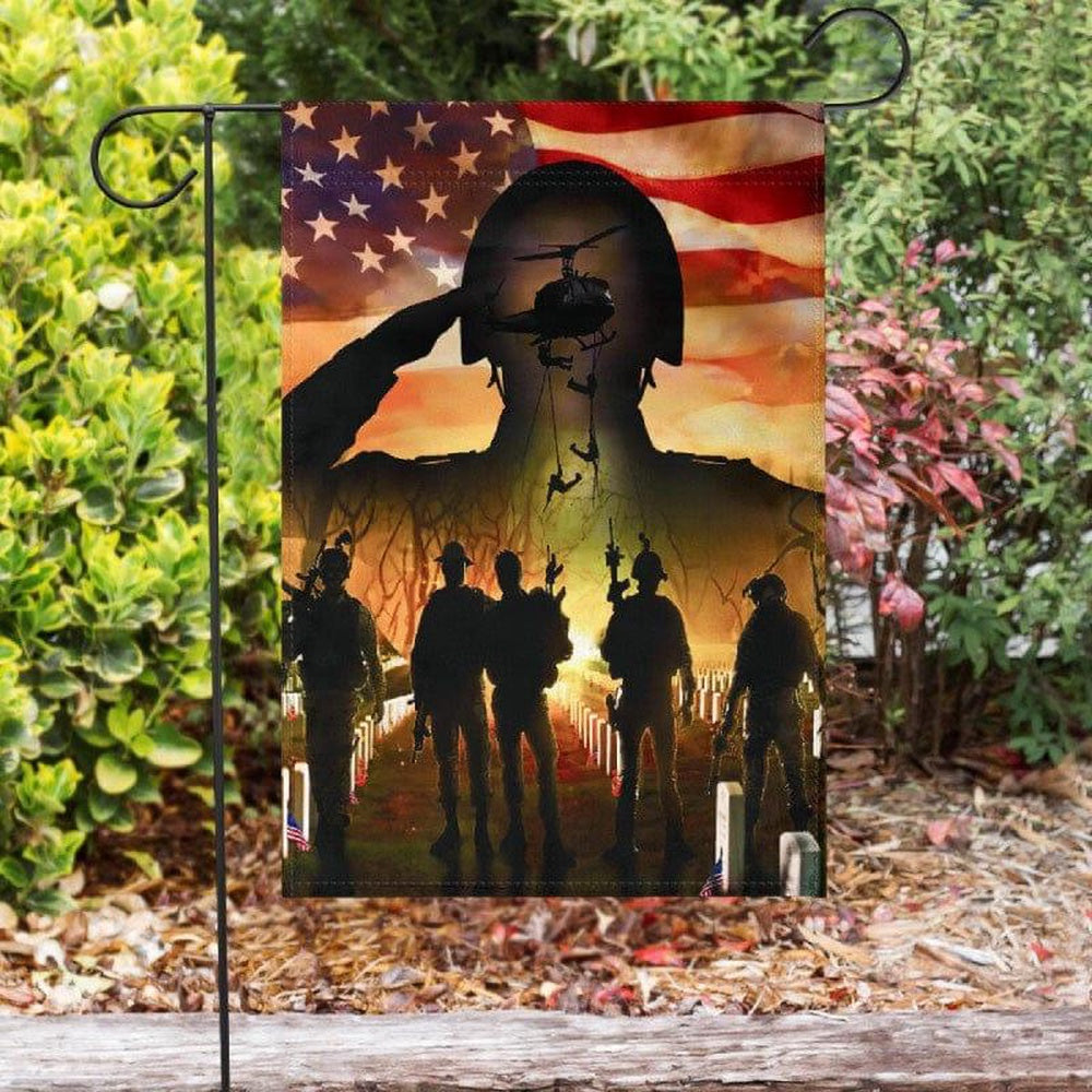 US Veteran Flag, Wall Of Protection Flag, Veteran Garden Flags