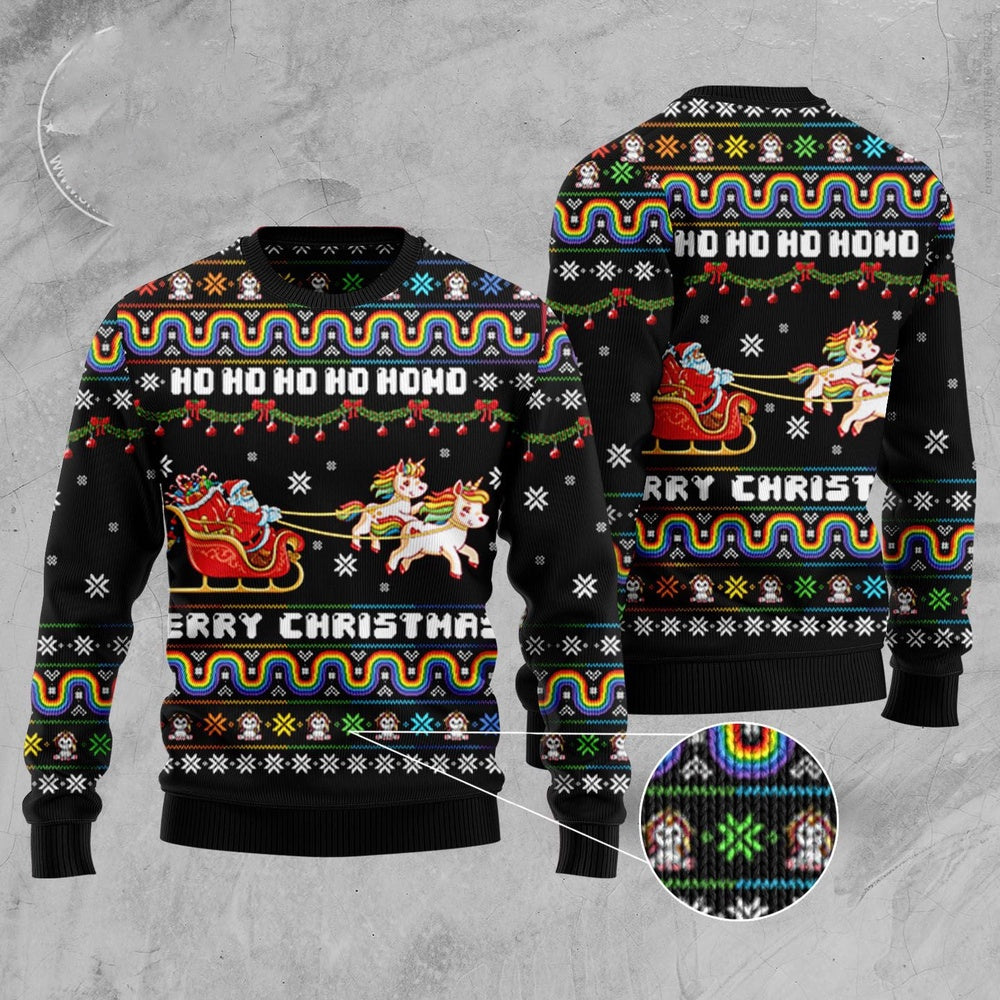 Unicorn Merry Christmas Ugly Christmas Sweater, Funny Xmas Sweater, Sweater Xmas