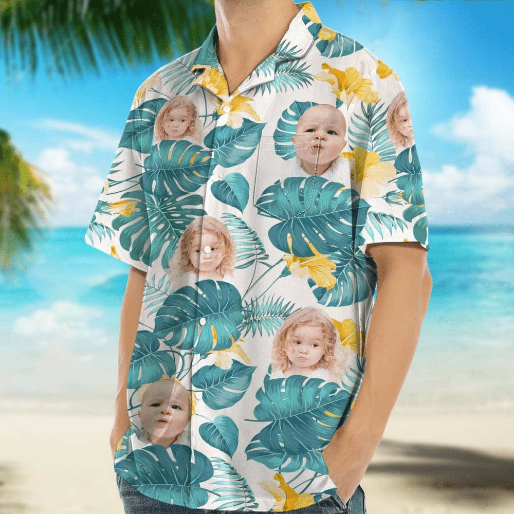 Upload Face Photo Hawaiian Shirt, Custom Hawaiian Shirts With Face