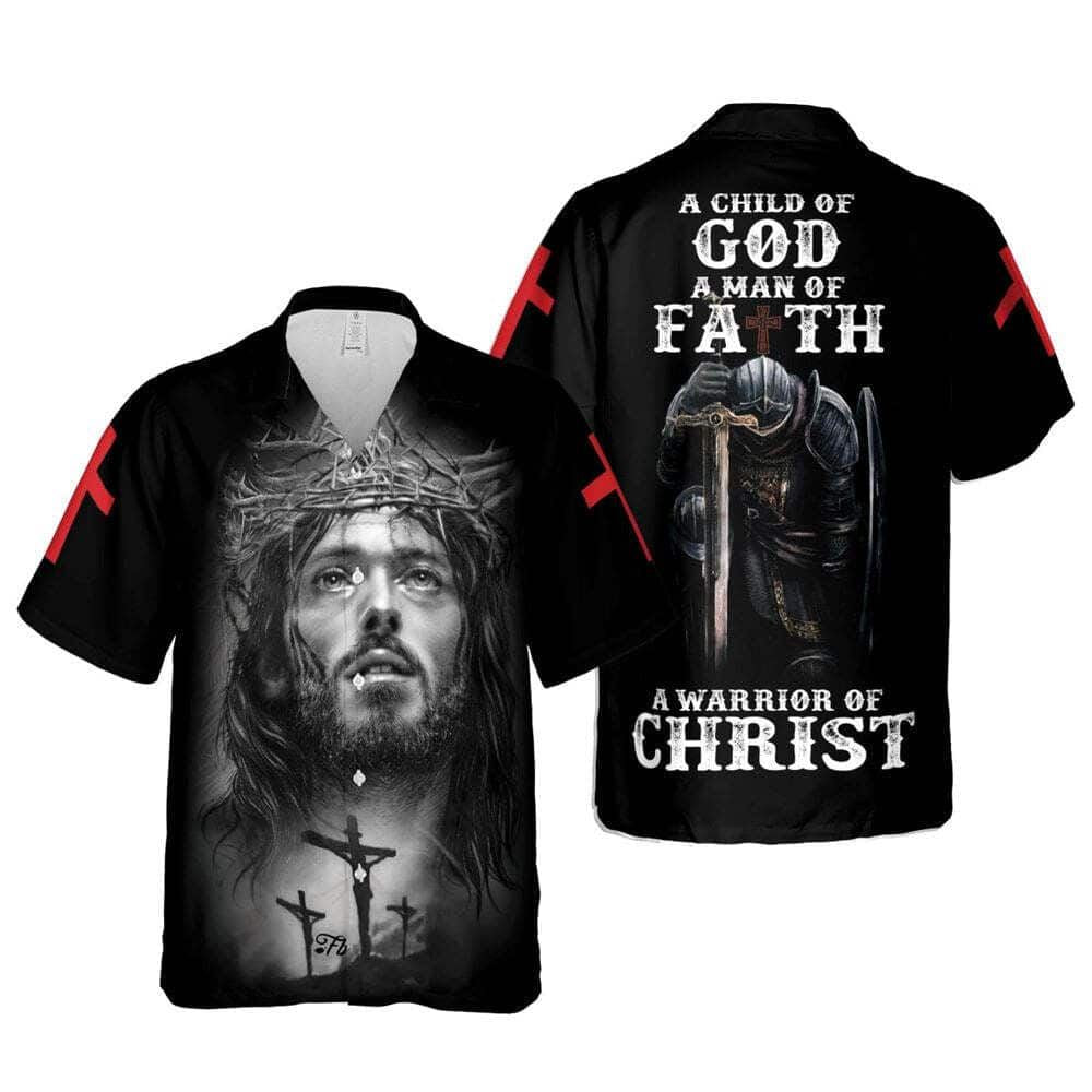 A Child Of God A Man Of Faith Religious Hawaiian Shirt For Men, Christian Hawaiian Shirt, Gift For Christian
