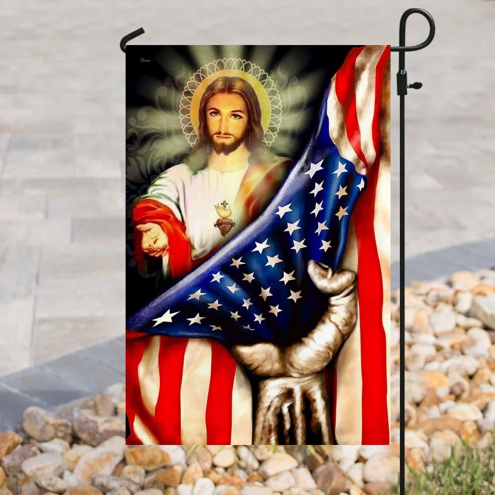 America Nee House Flag, Christian Flag, Scripture Flag, Garden Banner