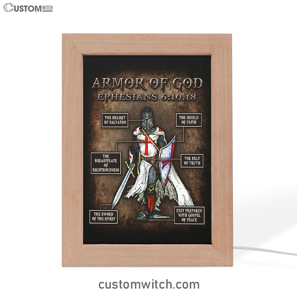 Armor Of God Frame Lamp Art - Christian Home Decor - Religious Art