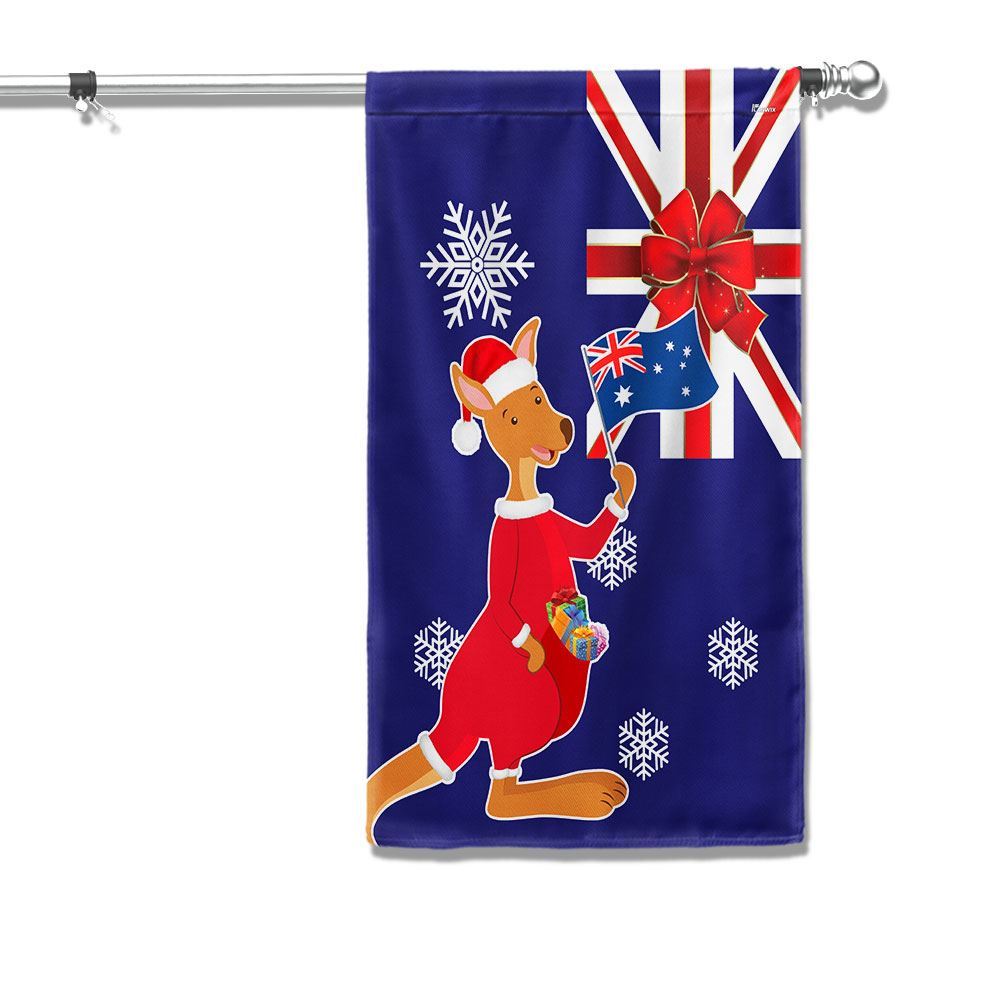 Australia Christmas Kangaroo Claus Merry Christmas Flag, Christmas Garden Flag, Home Decor Accessories, Christmas Outdoor Decor Ideas