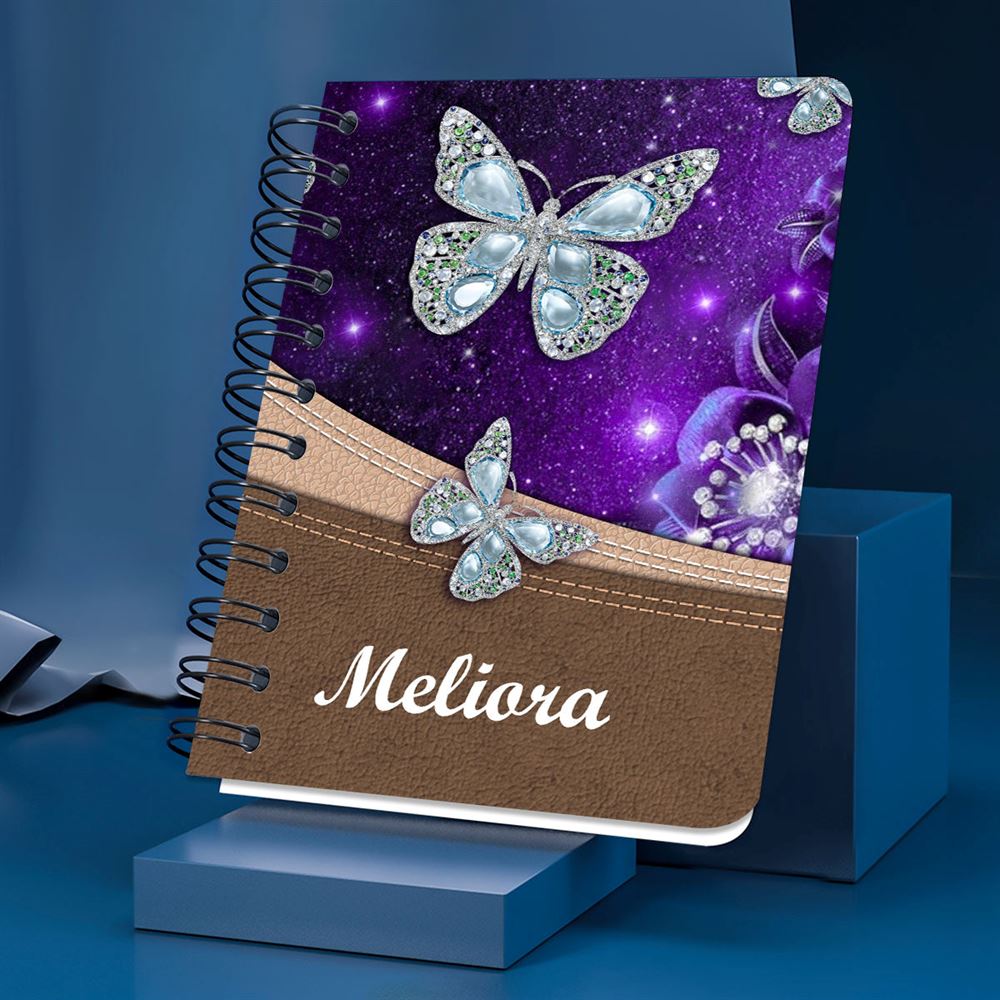 Butterfly Personalized Spiral Journal, Spiritual Gift Faith For Christians