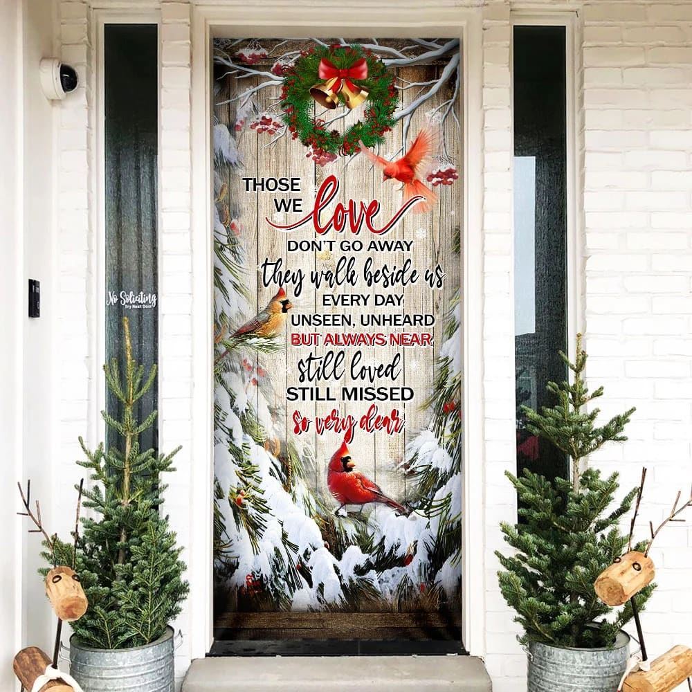 Cardinals Christmas Door Cover, Cardinal Christmas Decor Decorations, Christmas Door Knob Covers, Christmas Outdoor Decoration