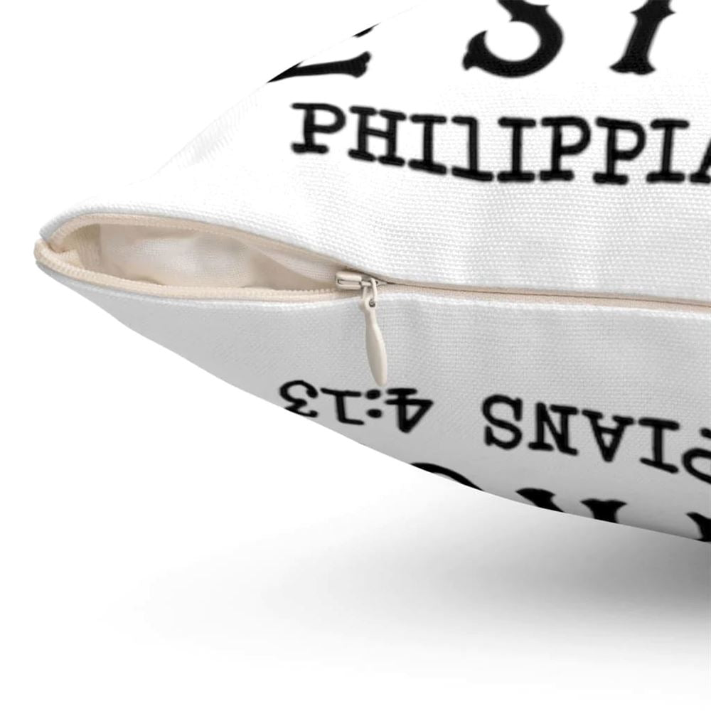 Christian Pillow, Jesus Pillow, Be Strong Philippians 413 Bible Verse Throw Pillow, Christian Throw Pillow, Inspirational Gifts, Best Pillow